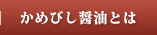 かめびし醤油とは